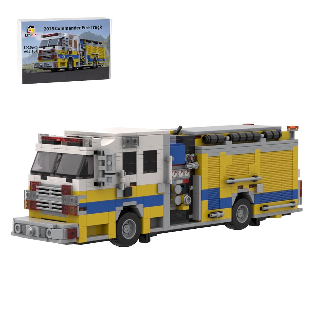 MOC - 245828 2015 Rosenbauer Commander Fire Engine Ventura County Klemmbausteine - LesDiy - Klemmbausteine