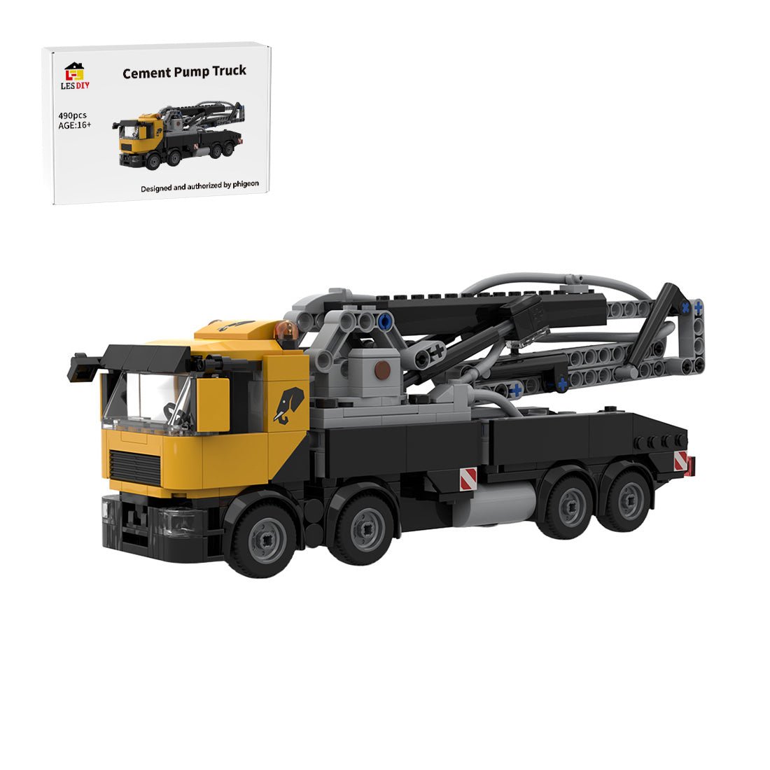 MOC-251265 Betonpumpenwagen Klemmbausteine-LesDiy-Klemmbausteine