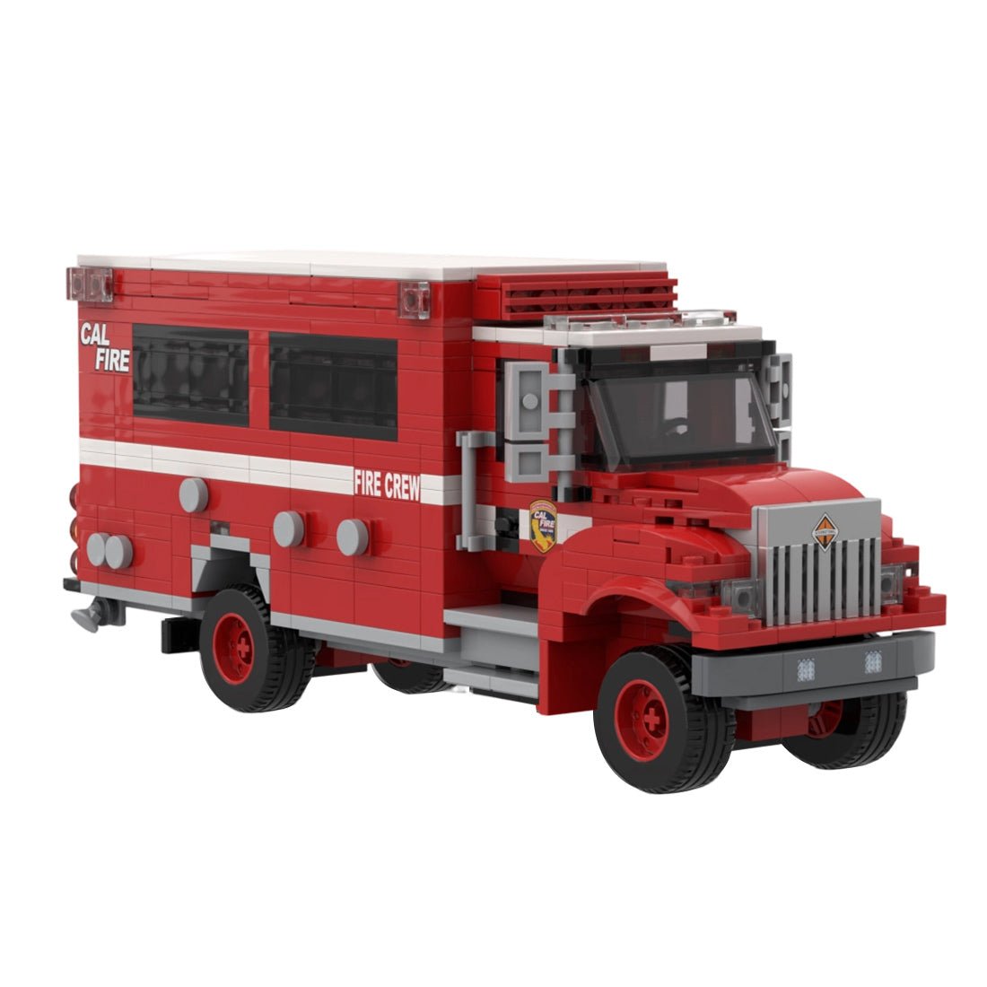 MOC - 252487 - 2021 BME Intl. Crew Carrier CAL FIRE Klemmbausteine - LesDiy - Klemmbausteine