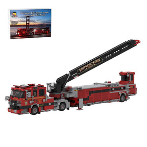 MOC-254378 2018 Pierce Arrow XT Tiller-Feuerwehrfahrzeug der Feuerwehr Southern Marin Klemmbausteine-LesDiy-Klemmbausteine