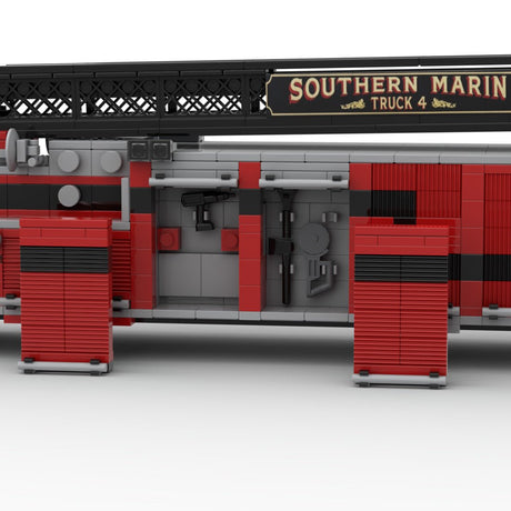 MOC-254378 2018 Pierce Arrow XT Tiller-Feuerwehrfahrzeug der Feuerwehr Southern Marin Klemmbausteine-LesDiy-Klemmbausteine
