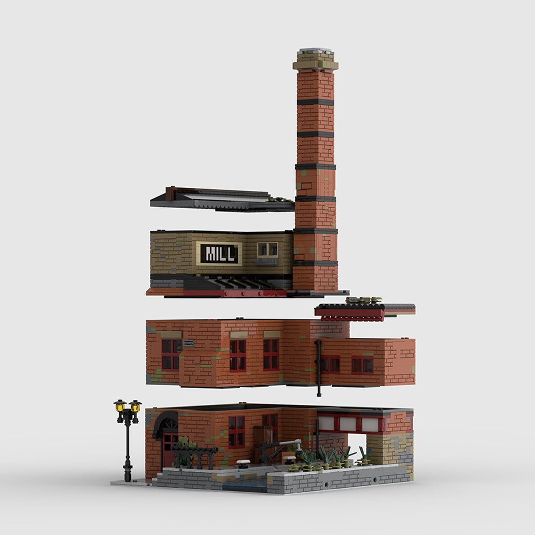 MOC-256256 Viktorianische Fabrik (modular) Klemmbausteine-LesDiy-Klemmbausteine