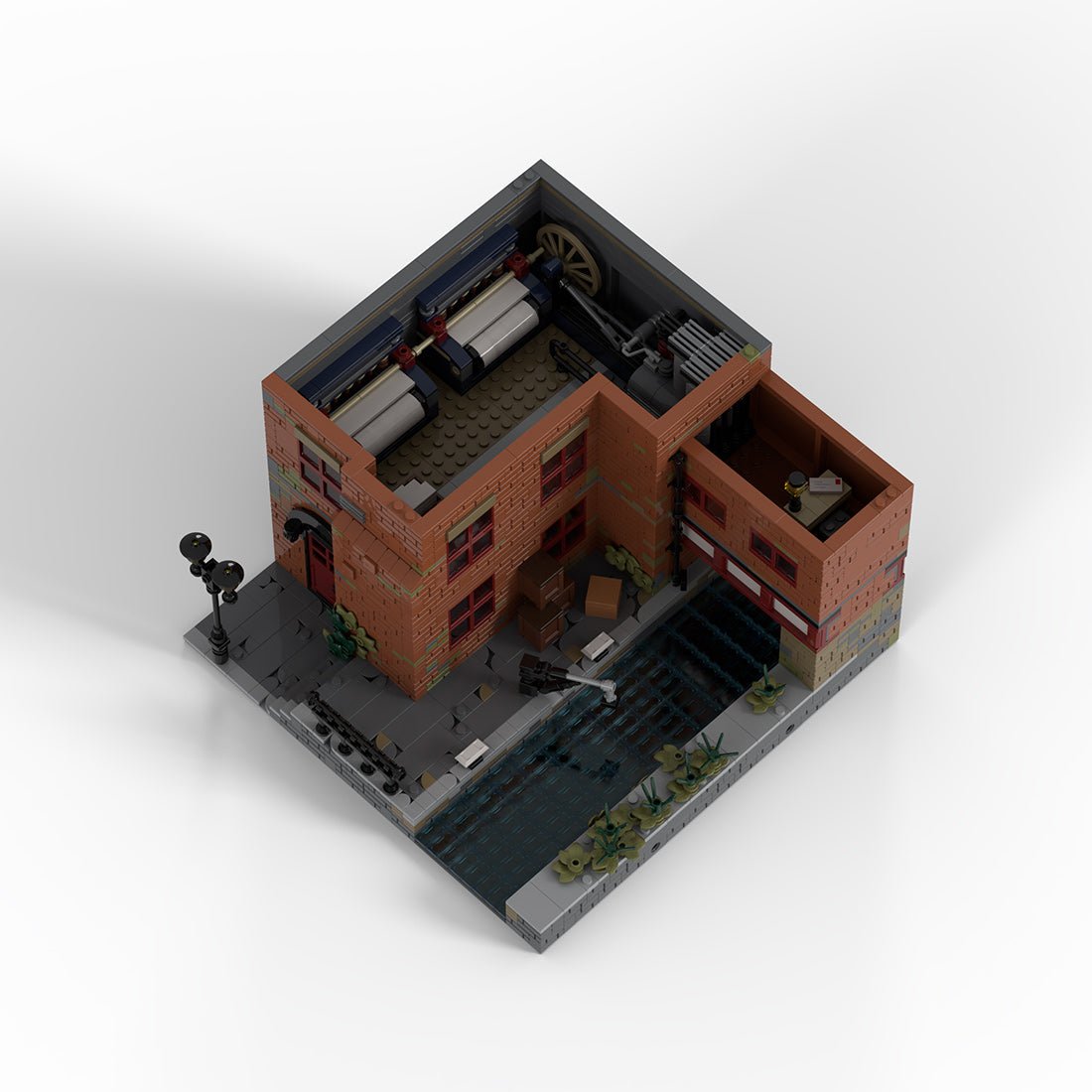 MOC-256256 Viktorianische Fabrik (modular) Klemmbausteine-LesDiy-Klemmbausteine