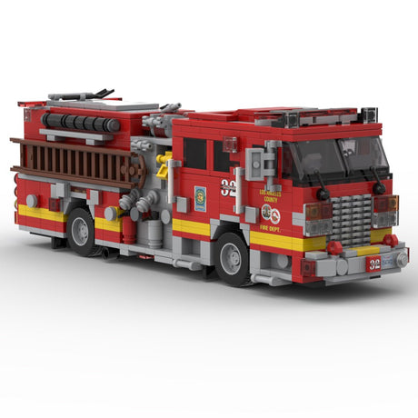 MOC-256293 2018 KME Predator Severe Fire Engine LACoFD Klemmbausteine-LesDiy-Klemmbausteine