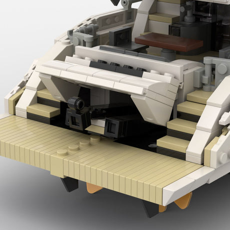 MOC-256391 Luxury Flybridge Yacht Klemmbausteine-LesDiy-Klemmbausteine