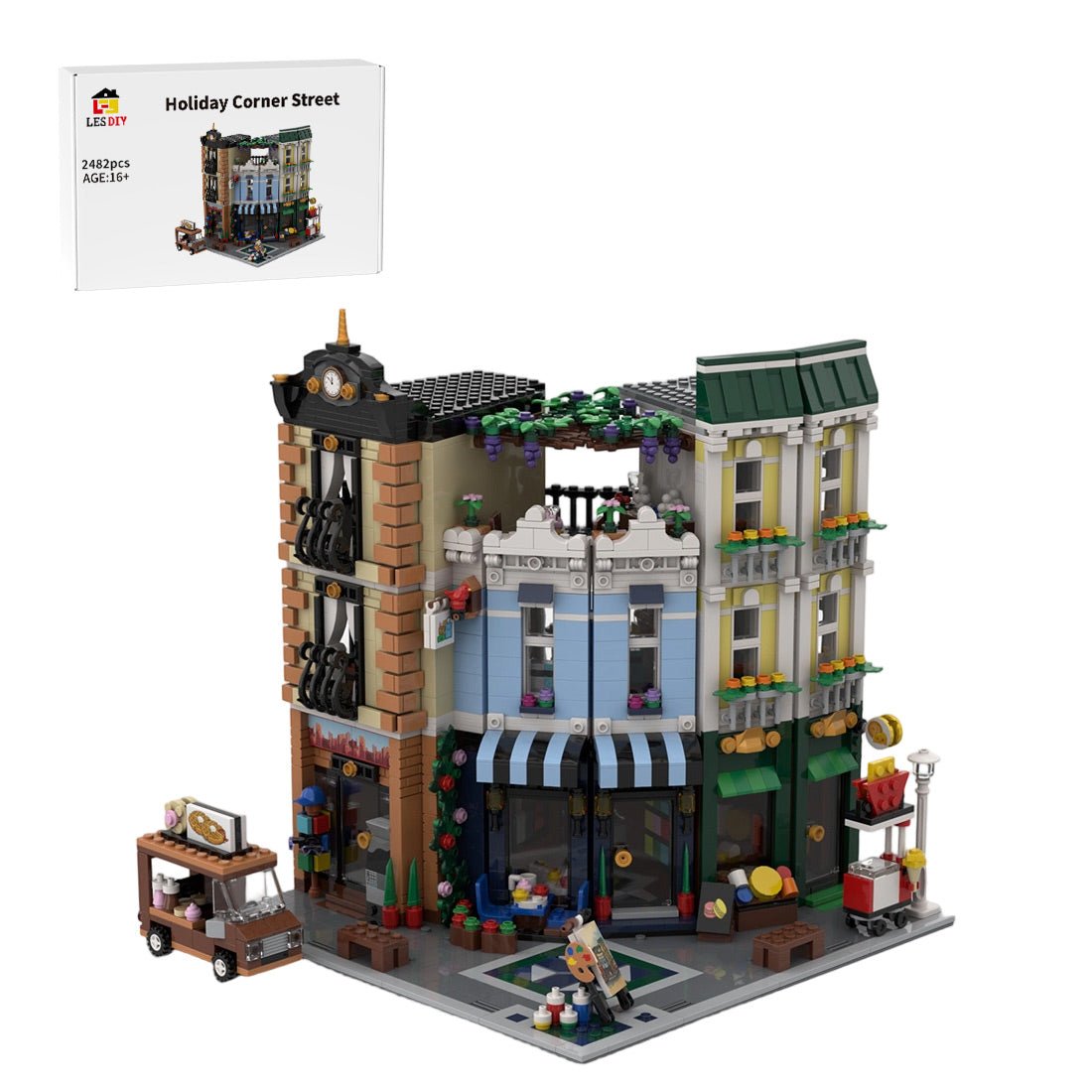 MOC - 256881 Holiday Corner Street Klemmbausteine - LesDiy - Klemmbausteine