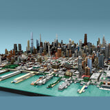 MOC - 257585 - 1/2000 Scale Manhattan - New York City Klemmbausteine - LesDiy - Klemmbausteine