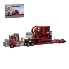 MOC - 257804 Peterbilt 367 + CAT D8R Dozer - L.A County Dozer Team 5 Klemmbausteine - LesDiy - Klemmbausteine