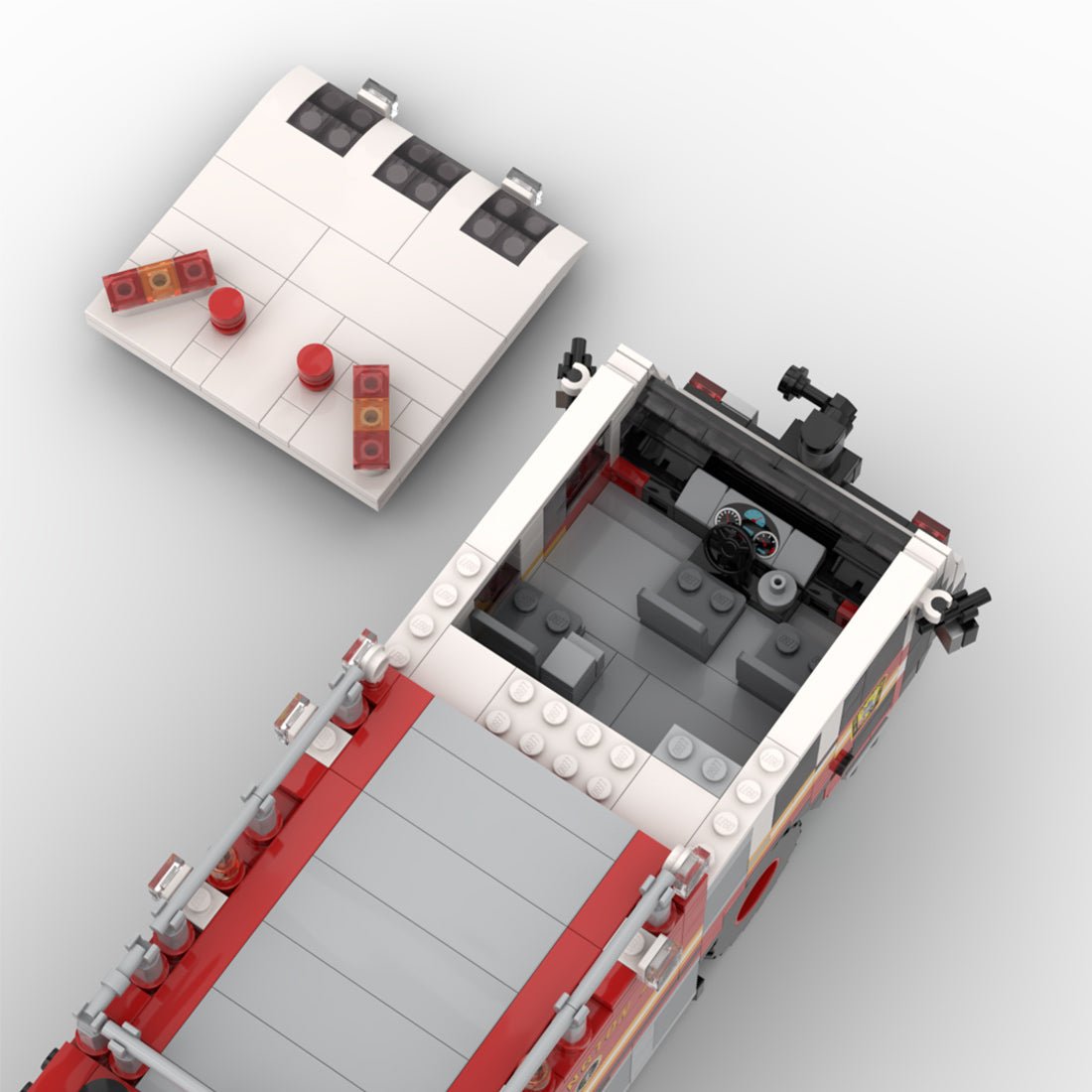 MOC - 259170 Oshkosh Striker 1500 Foam 2 Airport Firetruck / ARFF D.C FD Klemmbaustein - LesDiy - Klemmbausteine