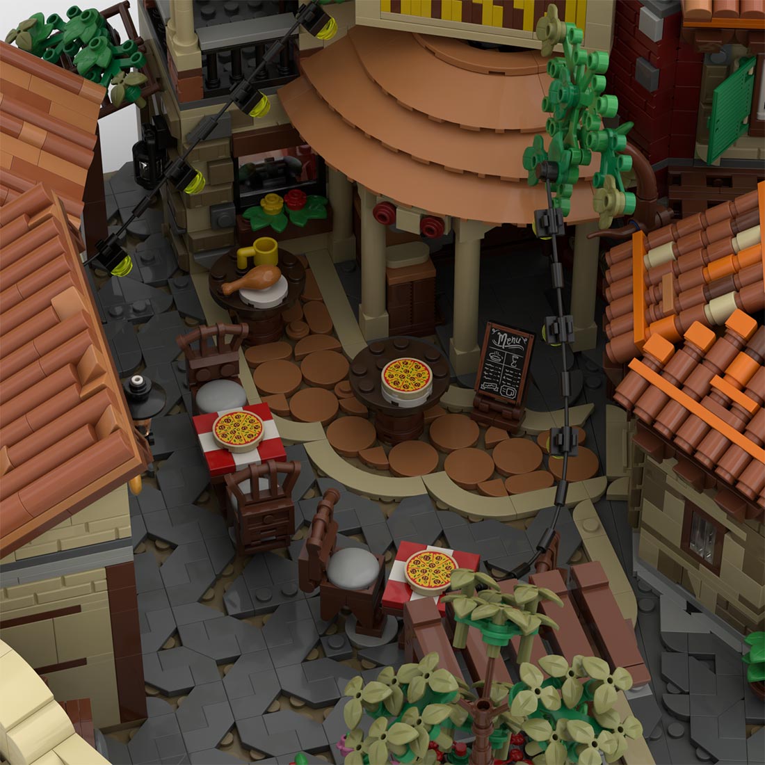 MOC-262846 Tuscan Terrace Pizzeria Klemmbausteine-LesDiy-Klemmbausteine