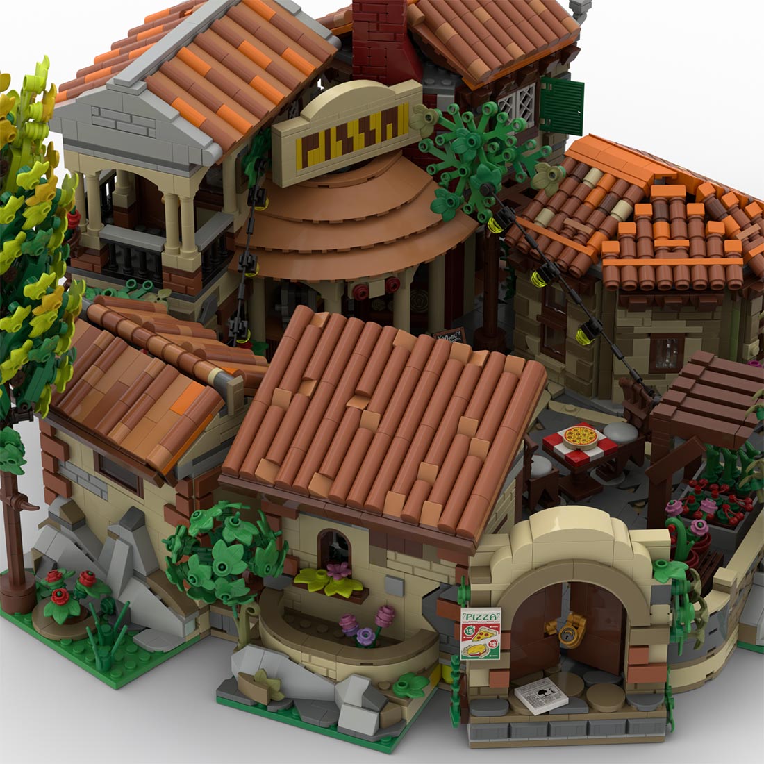MOC-262846 Tuscan Terrace Pizzeria Klemmbausteine-LesDiy-Klemmbausteine