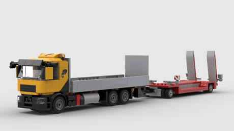 MOC-264405 6x4-Lkw-Tieflader Klemmbausteine-LesDiy-Klemmbausteine