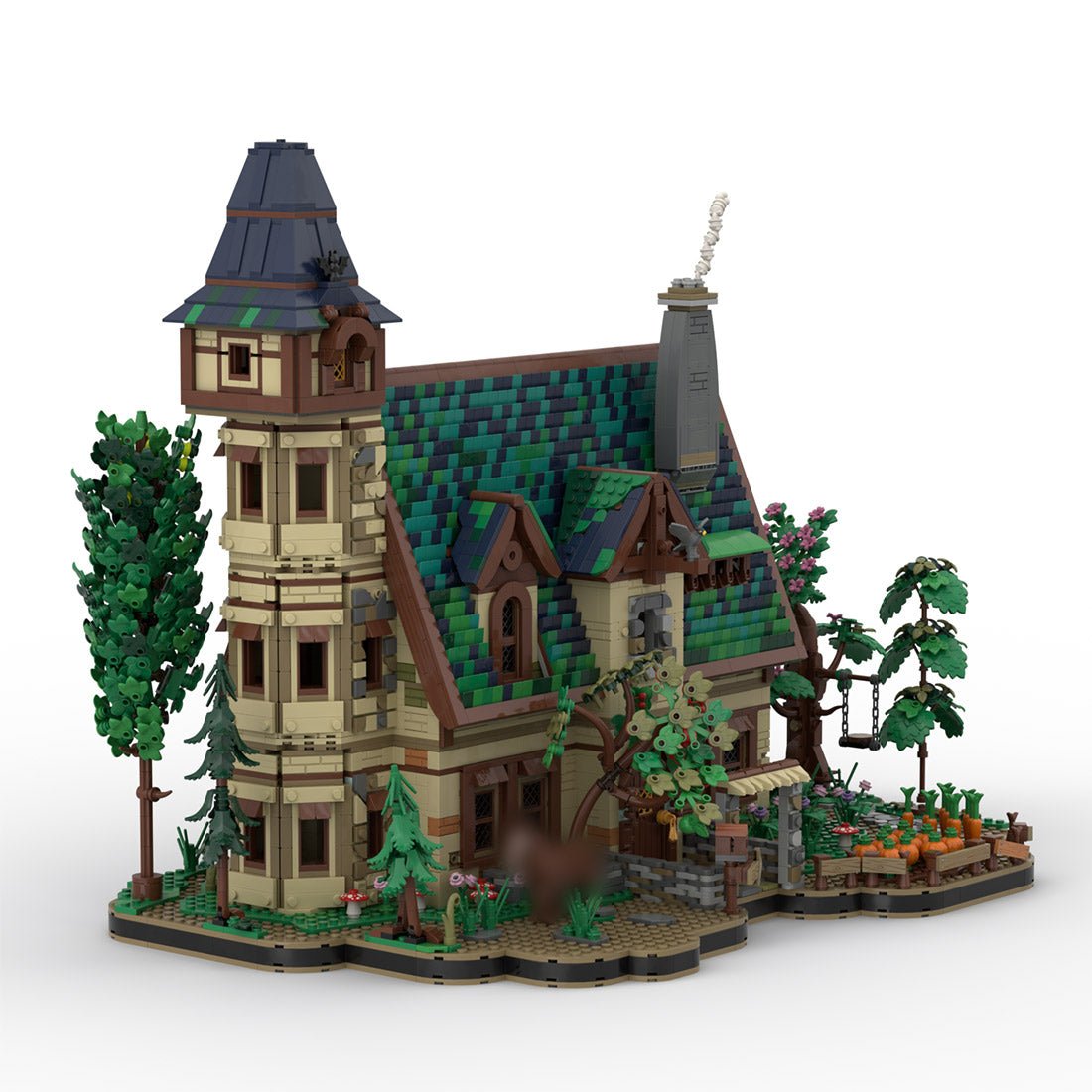 MOC-267546 Medieval Emerald Cottage Klemmbausteine-LesDiy-Klemmbausteine