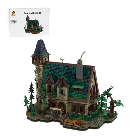 MOC-267546 Medieval Emerald Cottage Klemmbausteine-LesDiy-Klemmbausteine