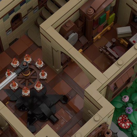 MOC-267546 Medieval Emerald Cottage Klemmbausteine-LesDiy-Klemmbausteine