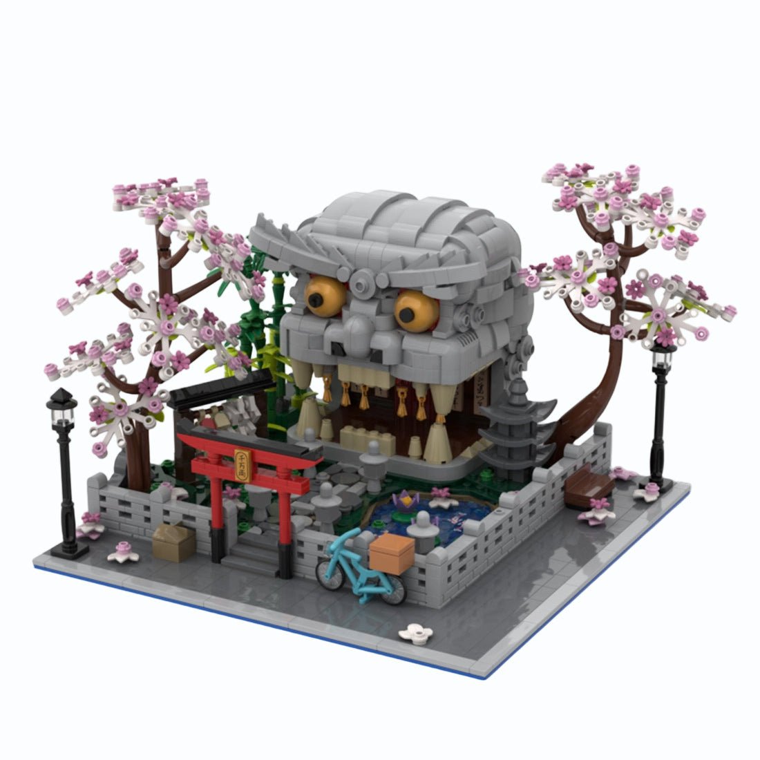 MOC-269494 Löwenkopf-Garten Klemmbausteine-LesDiy-Klemmbausteine