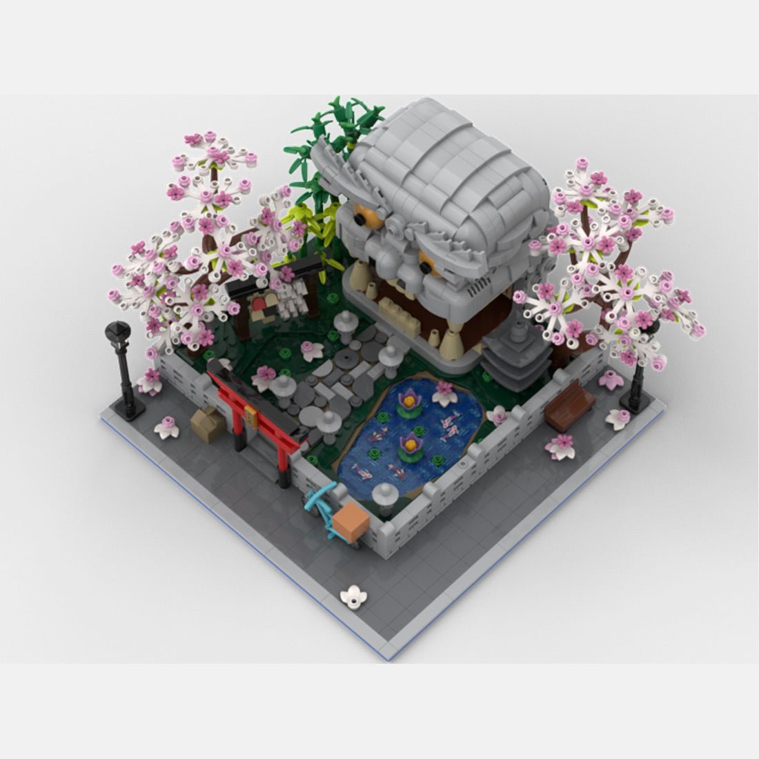 MOC-269494 Löwenkopf-Garten Klemmbausteine-LesDiy-Klemmbausteine