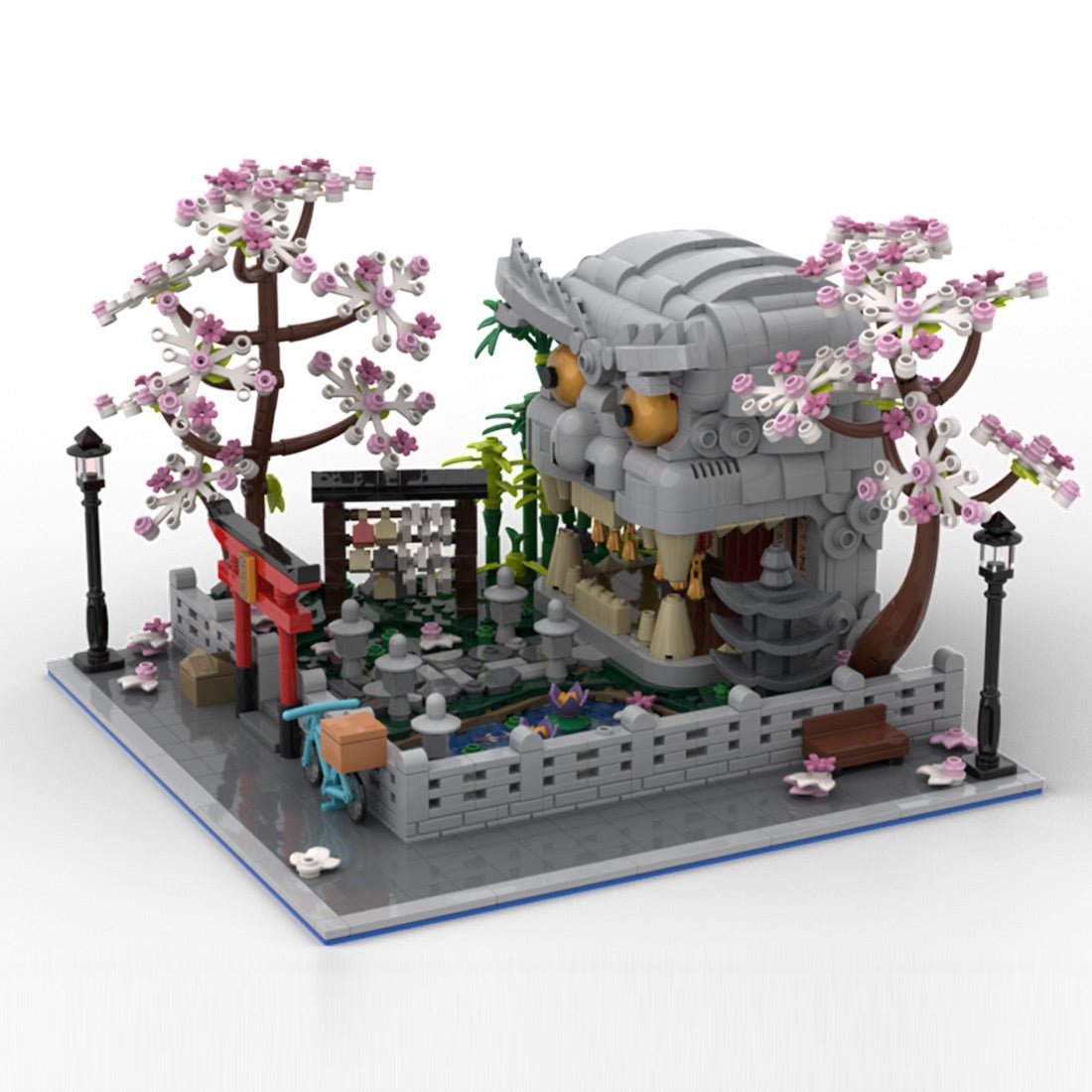 MOC-269494 Löwenkopf-Garten Klemmbausteine-LesDiy-Klemmbausteine