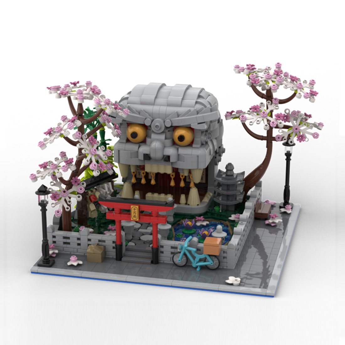 MOC-269494 Löwenkopf-Garten Klemmbausteine-LesDiy-Klemmbausteine