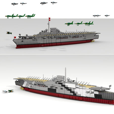 MOC - 34030 Graf Zeppelin Flugzeugträger Klemmbausteine - LesDiy - Klemmbausteine