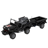 MOC - 44696 Militärischer Geländewagen Anhänger Modell Medizinische Version - LesDiy - Klemmbausteine