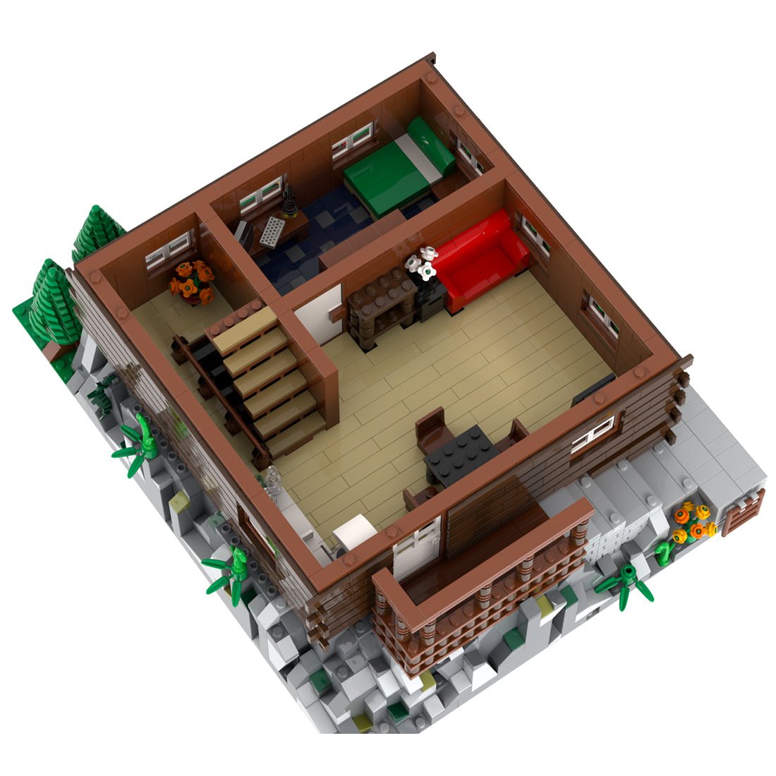 MOC - 44705 Swiss Mountain Chalet Klemmbausteine - LesDiy - Klemmbausteine