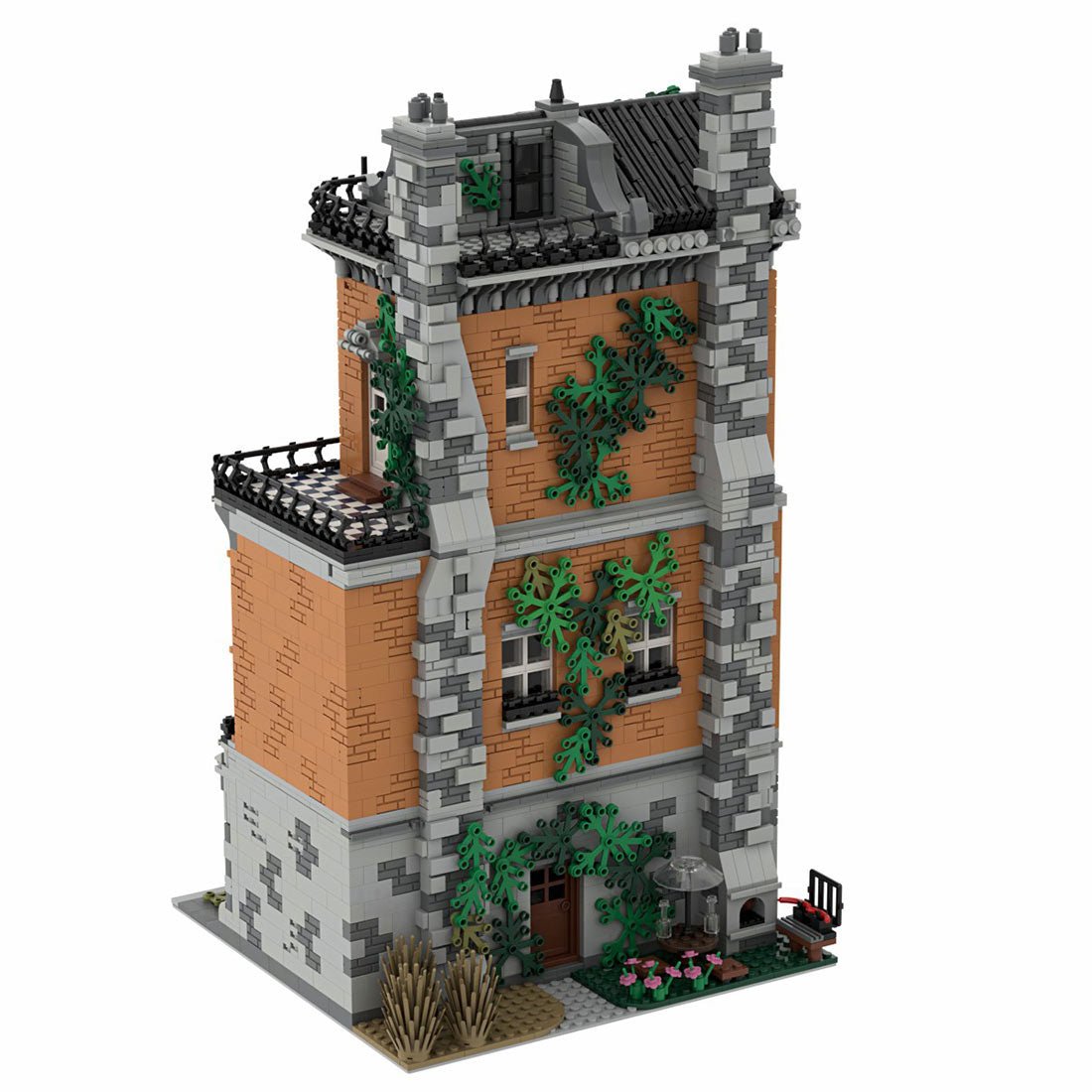 MOC - 46504 Altstadt Hostel Klemmbausteine - LesDiy - Klemmbausteine