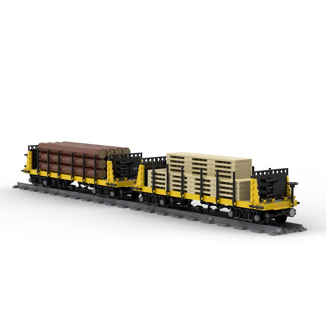 MOC - 49271 Lumber Car Carriage Klemmbausteine - LesDiy - Klemmbausteine