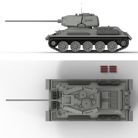 MOC - 53096 T - 34/85 RC - Panzer Klemmbausteine - LesDiy - Klemmbausteine