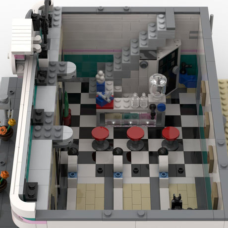 MOC - 58435 Jim's Bowling Alley & Diner Klemmbausteine - LesDiy - Klemmbausteine