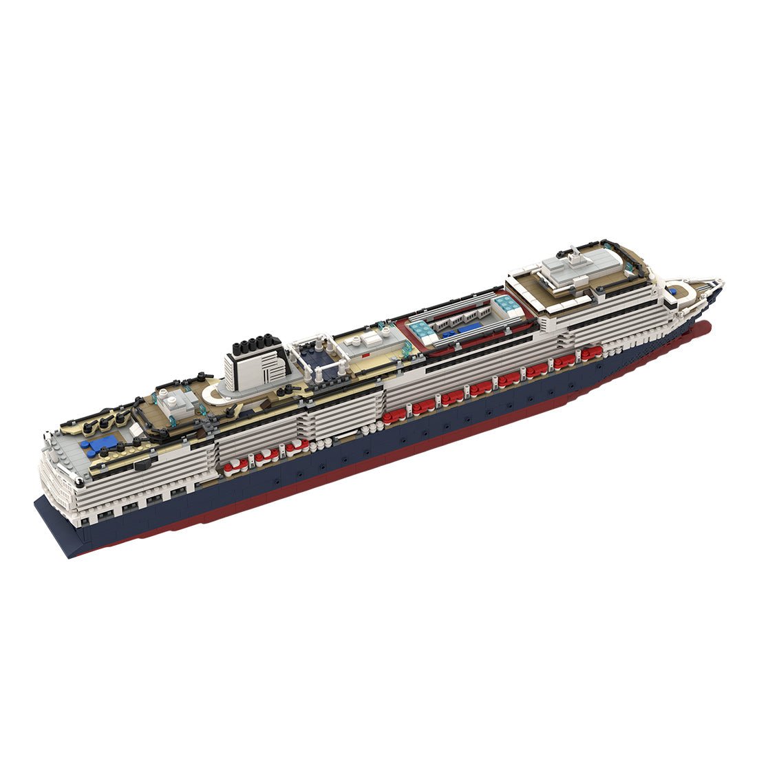 MOC - 64406 MS Koningsdam Bausteinboot Klemmbausteine - LesDiy - Klemmbausteine