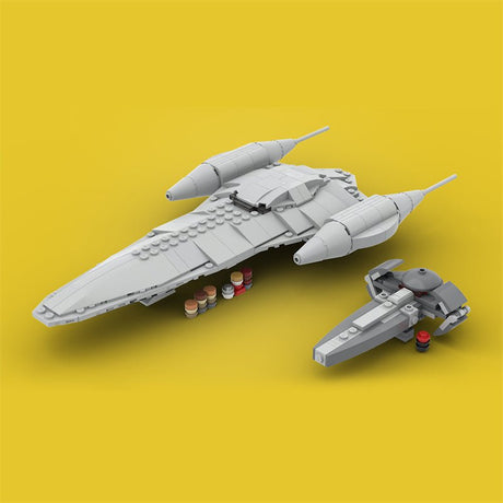MOC - 65797 Micro Nubian Royal Raumschiff & Sith Infiltrator - LesDiy - Klemmbausteine