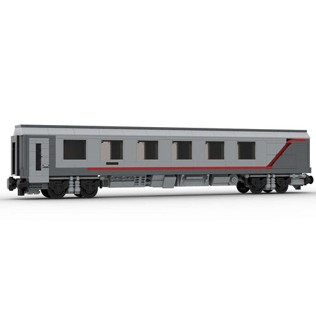 MOC - 67867 6wide Static Edition Schlafwagen RZD ohne bedruckte Teile und Figuren - LesDiy - Klemmbausteine