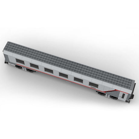 MOC - 67867 6wide Static Edition Schlafwagen RZD ohne bedruckte Teile und Figuren - LesDiy - Klemmbausteine