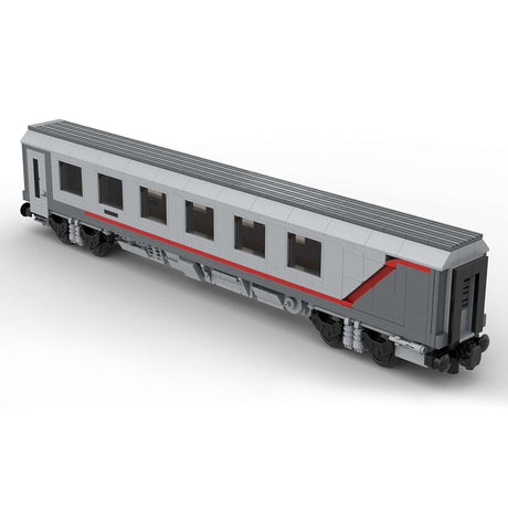 MOC - 67867 6wide Static Edition Schlafwagen RZD ohne bedruckte Teile und Figuren - LesDiy - Klemmbausteine