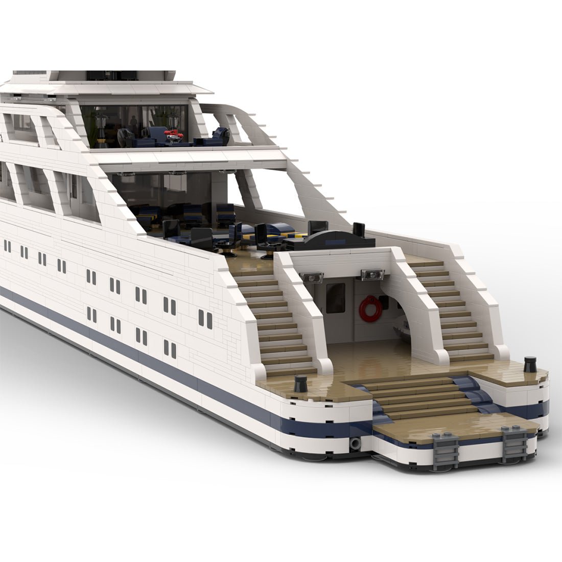 MOC - 69299 Luxury Yacht Model Small Particles - LesDiy - Klemmbausteine
