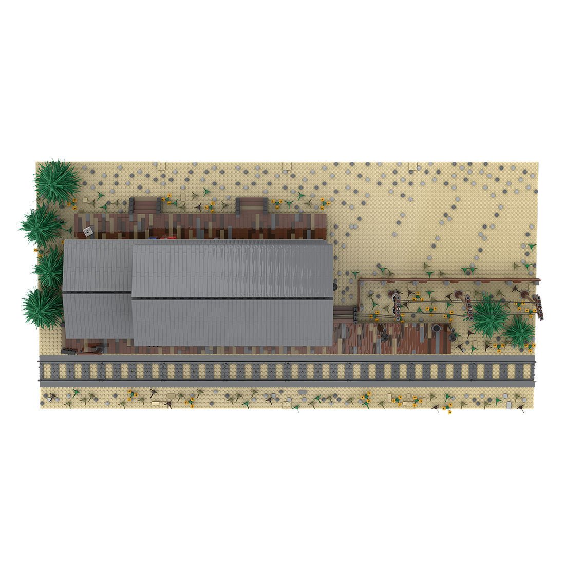 MOC - 72906 Large Train Station Klemmbausteine - LesDiy - Klemmbausteine
