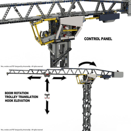 MOC - 74206 42055 - E : Tower Crane Klemmbausteine - LesDiy - Klemmbausteine