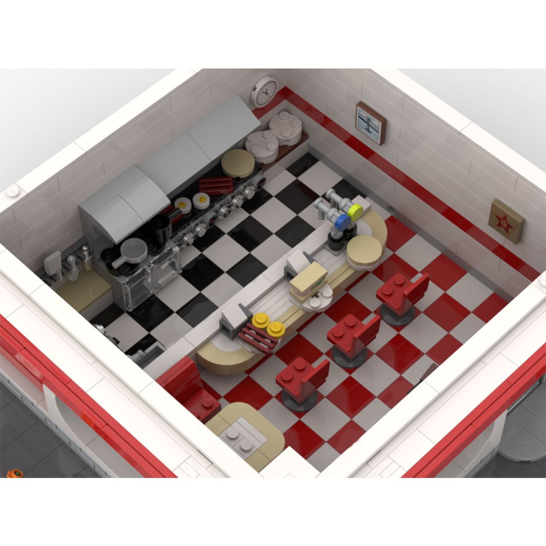 MOC - 74851 Frank's Corner Diner Klemmbausteine - LesDiy - Klemmbausteine