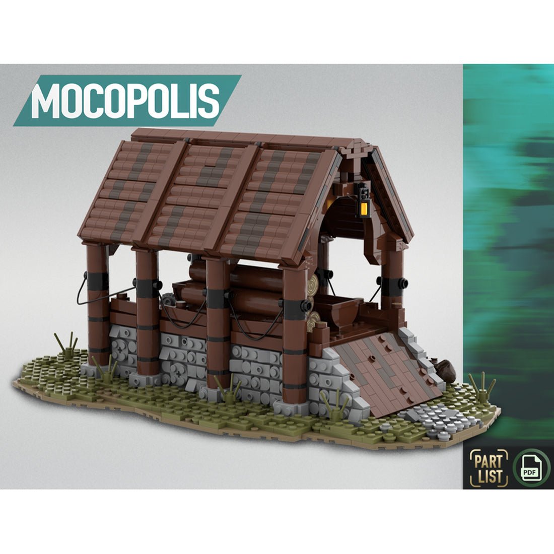 MOC - 76358 MOC Medieval Sawmill Klemmbausteine - LesDiy - Klemmbausteine