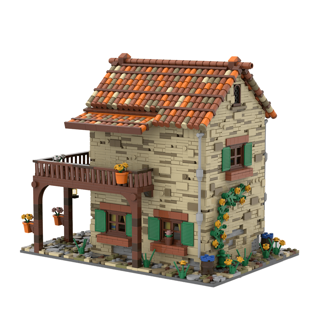 MOC - 77566 Haus Italien Nr. 3 Klemmbausteine - LesDiy - Klemmbausteine