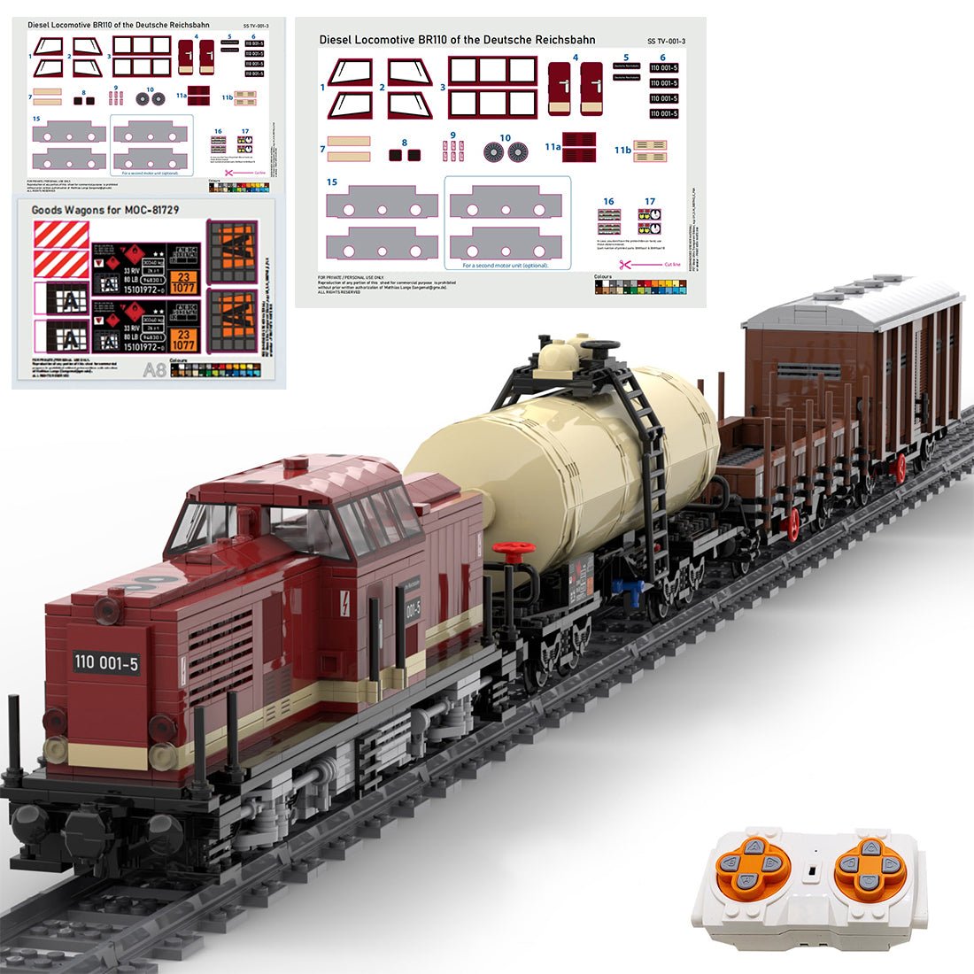 MOC - 81729 Internal Combustion Engine Zug Klemmbausteine - LesDiy - Klemmbausteine