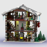 MOC - 91029 Winter Village Schweizer Restaurant und Hotel - LesDiy - Klemmbausteine