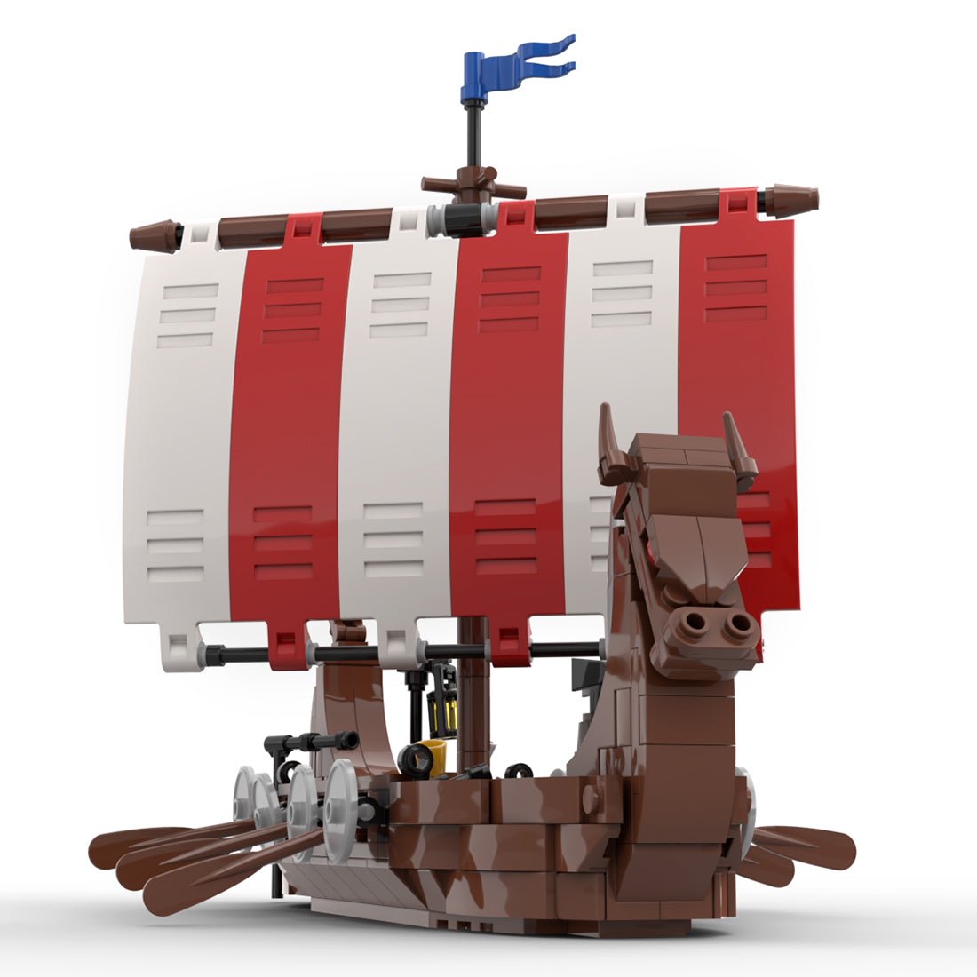 MOC - 98225 das Wikinger - Langschiff - LesDiy - Klemmbausteine