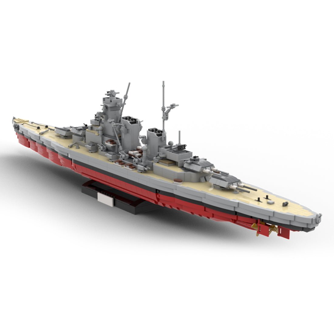 MOC Friedrich der Große Militärisches Seeschlachtschiff klemmbausteine - Scale 1:300 - LesDiy - Klemmbausteine