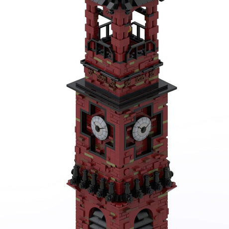 MOC Mittelalterlicher Straßenbild - Uhrturm Klemmbausteine - LesDiy - Klemmbausteine