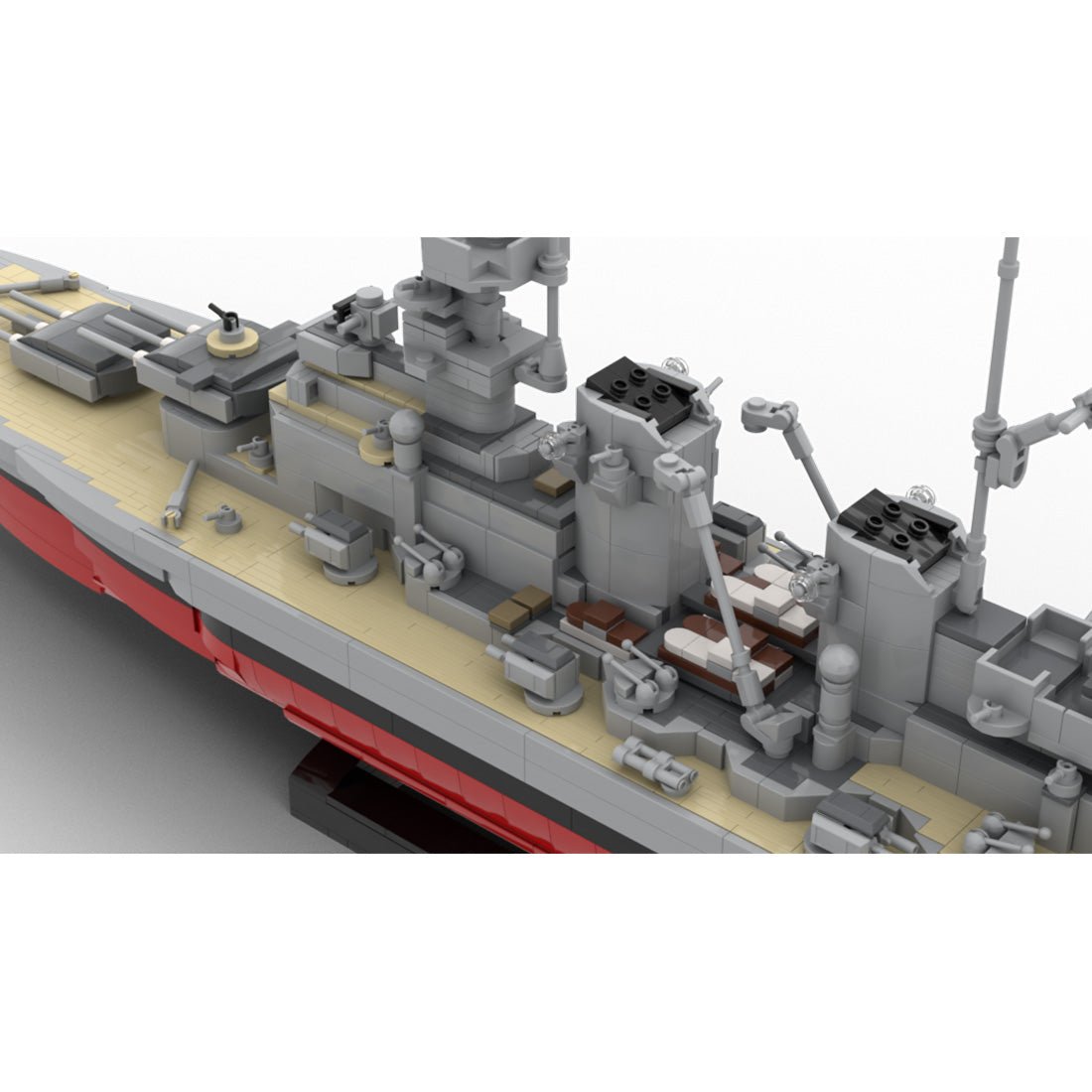 MOC Pommern Militärisches Seeschlachtschiff klemmbausteine - Scale 1:300 - LesDiy - Klemmbausteine