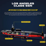 Mocsage 1/125 UCC Militärisches Atom - U - Boot der Los Angeles - Klasse Klemmbausteine - LesDiy - Klemmbausteine