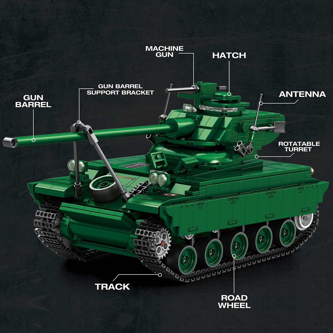 Mocsage 1/28 Scale Tank Klemmbausteine - LesDiy - Klemmbausteine