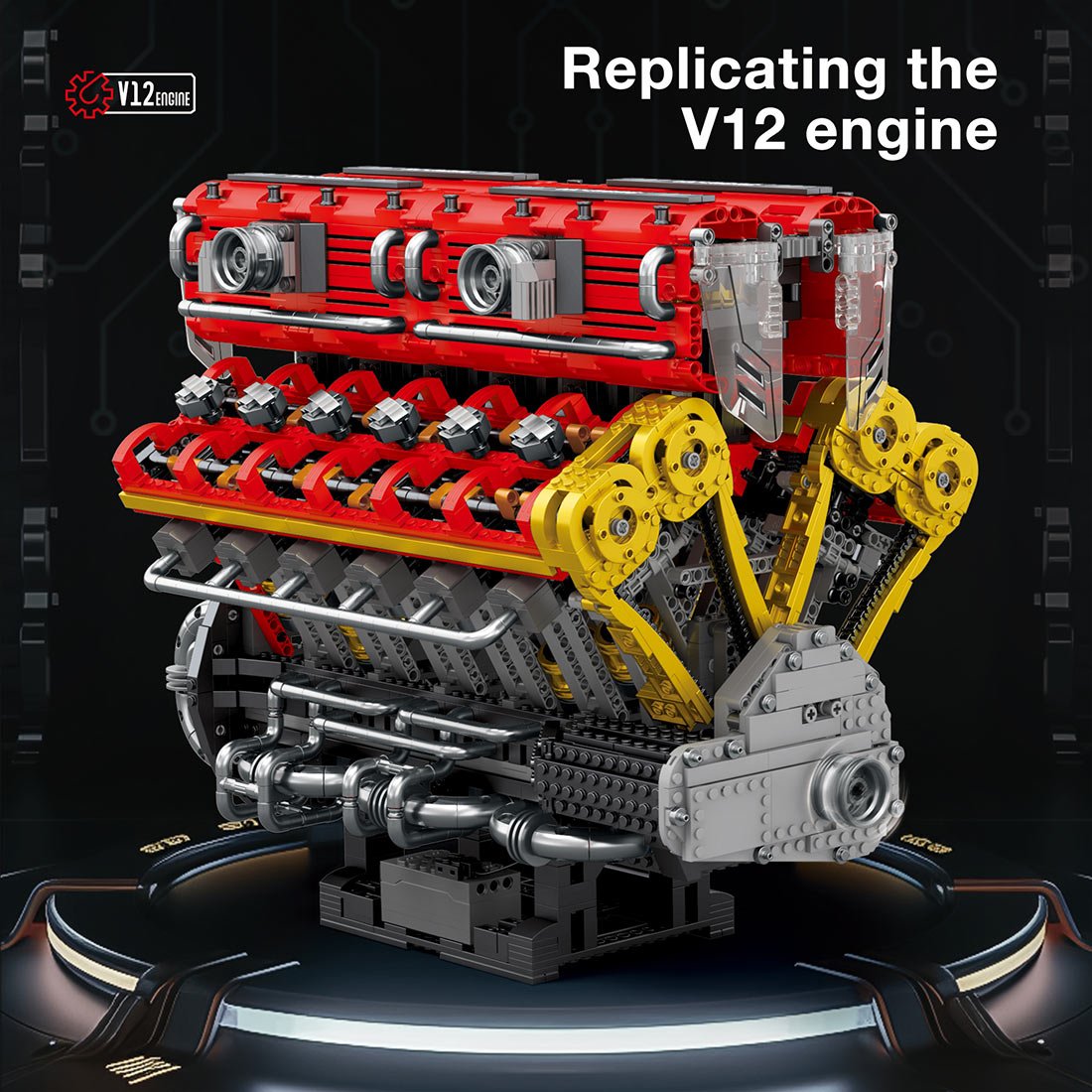 Mocsage 60° V12 Engine Klemmbausteine - LesDiy - Klemmbausteine